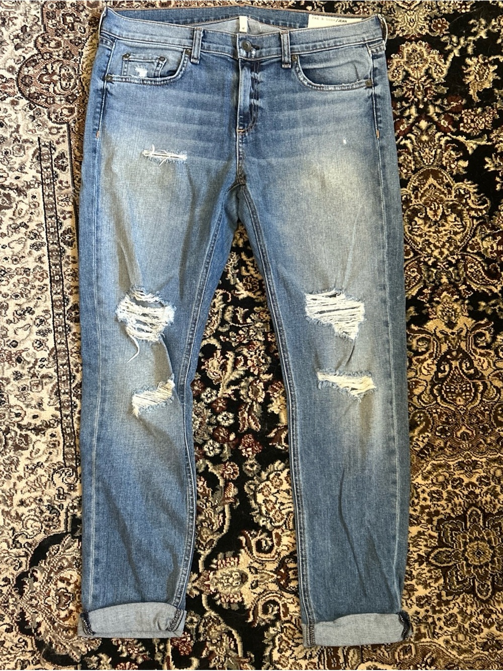 Rag & Bone Dre Jeans Women' s Size 30 Distressed Blue Jeans